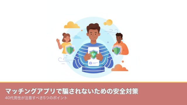 マッチングアプリで騙されないための安全対策｜40代男性が注意のアイキャッチ画像