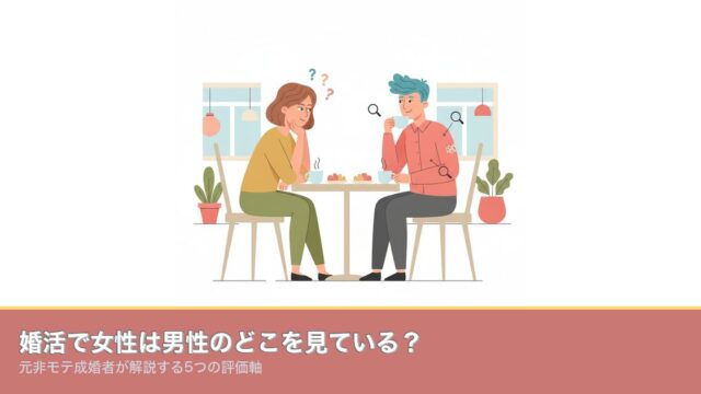 婚活で女性は男性のどこを見ている？｜元非モテ成婚者が解説するのアイキャッチ画像