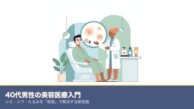 40代男性の美容医療入門｜シミ・シワ・たるみを「投資」で解決のアイキャッチ画像