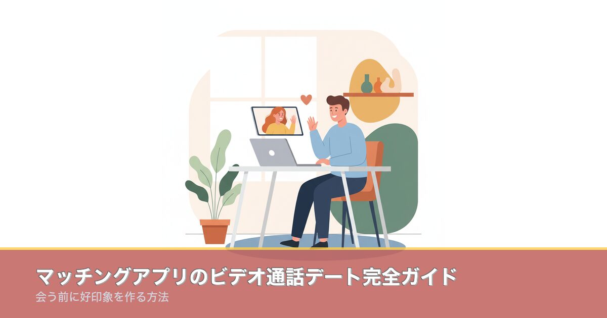 マッチングアプリのビデオ通話デート完全ガイド｜会う前に好印象のアイキャッチ画像