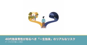 40代独身男性が知るべき「一生独身」のリアルなリスク｜データのアイキャッチ画像