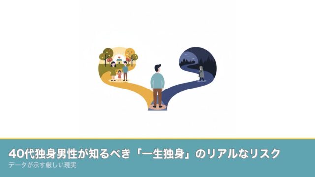 40代独身男性が知るべき「一生独身」のリアルなリスク｜データのアイキャッチ画像