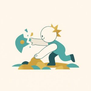 立ち上がる男性のイラスト