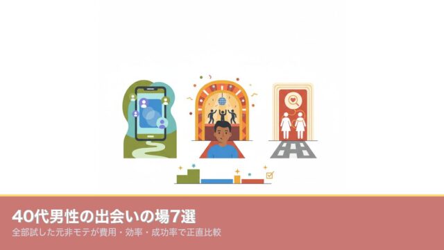 40代男性の出会いの場7選を費用と効率で比較