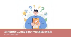 マッチングアプリで40代男性にいいねが来ない原因