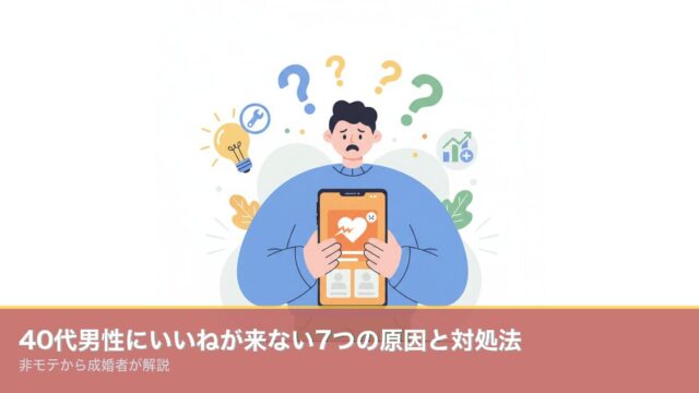 マッチングアプリで40代男性にいいねが来ない原因