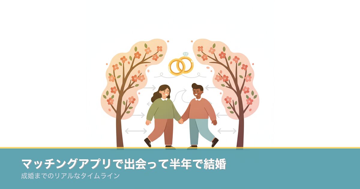マッチングアプリで半年で結婚した成婚タイムライン
