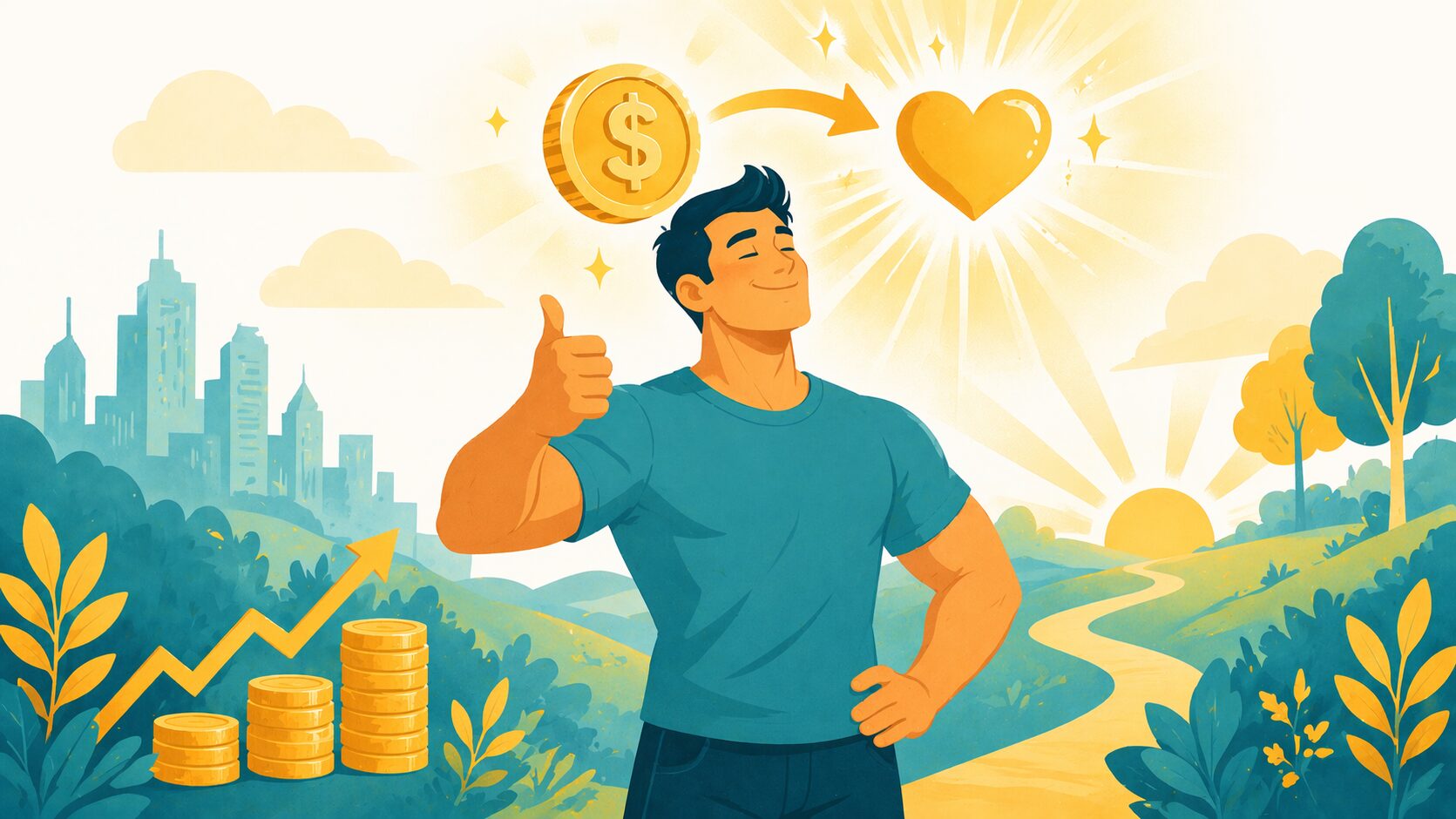 パーソナルジムへの投資が実を結ぶイメージイラスト