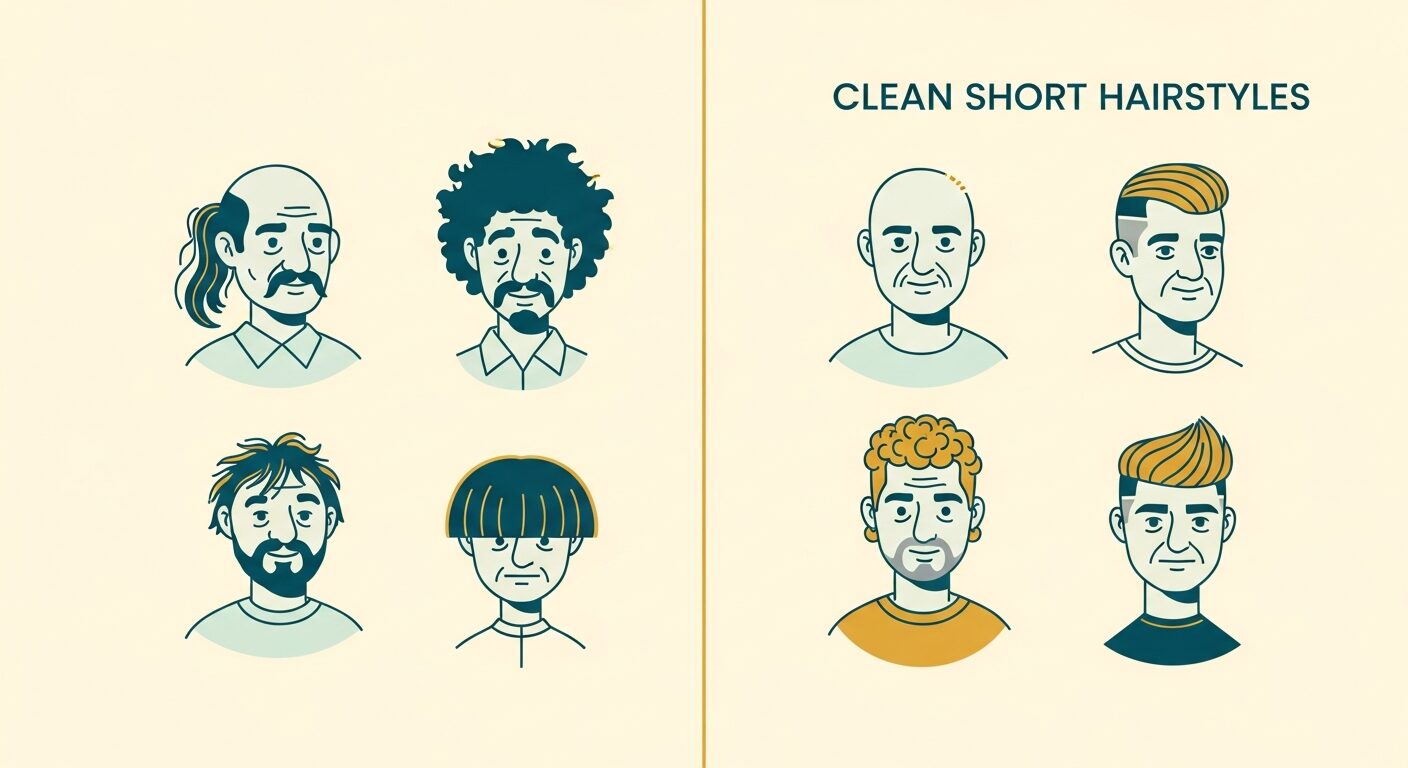 NG髪型とOK髪型の比較イラスト