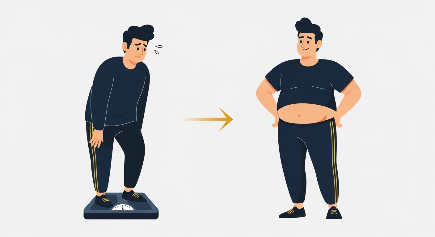 ダイエットのビフォーアフターイラスト