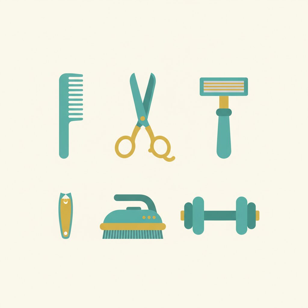 清潔感を作る7つのアイテムイラスト