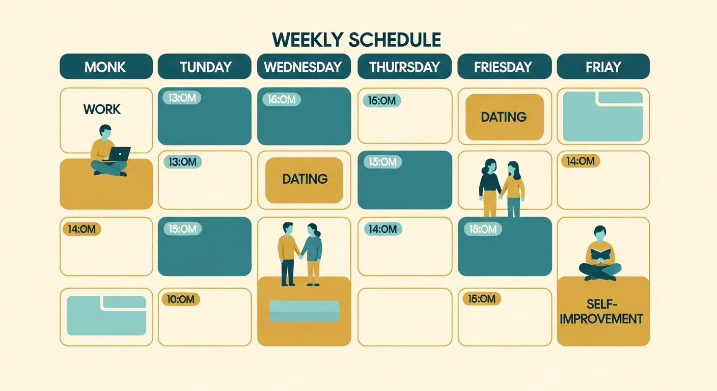 週間スケジュールの管理イラスト