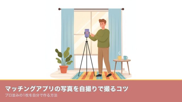 マッチングアプリの写真を自撮りで撮るコツ｜プロ並みの1枚を自のアイキャッチ画像