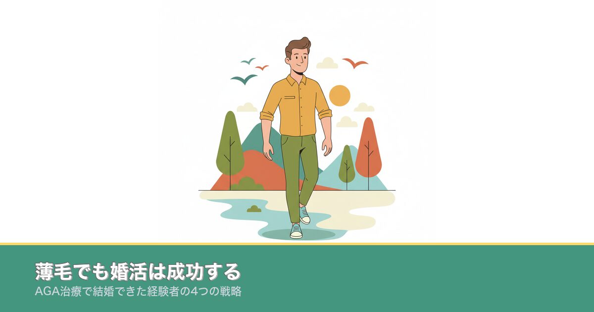 薄毛でも婚活は成功する｜AGA治療で結婚できた経験者の4つののアイキャッチ画像