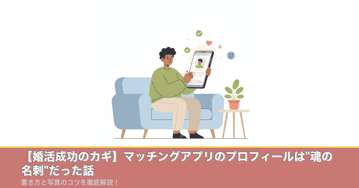 マッチングアプリのプロフィール作成のアイキャッチ画像