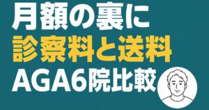 AGA治療クリニック6院の料金比較。月額の裏にある診察料と送料