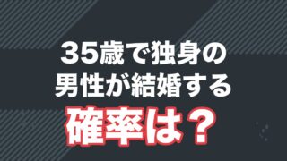 35歳で独身の男性が結婚する確率は？